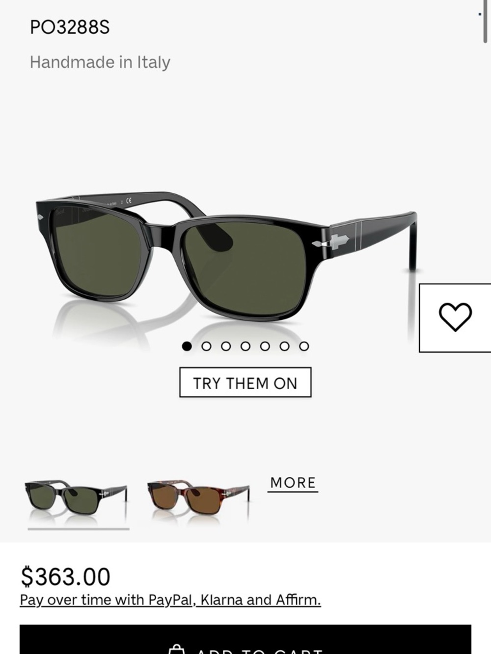 Persol Sunglasses - PO3288S 55/19